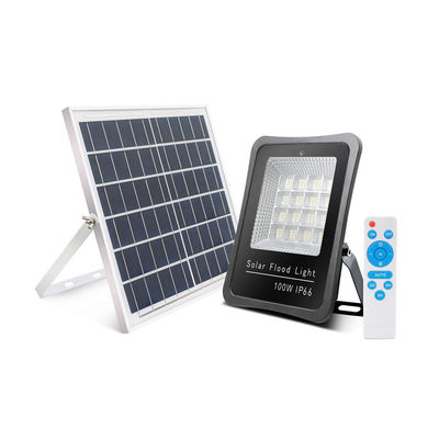 100W Napędzane energią słoneczną IP65 Led Solar Outdoor Flood Light Wysokiej mocy Długi okres użytkowania